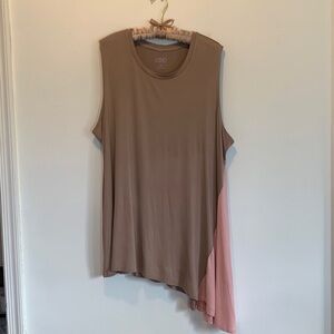 LOGO Layers Sleeveless Asymmetrical Tunic Top